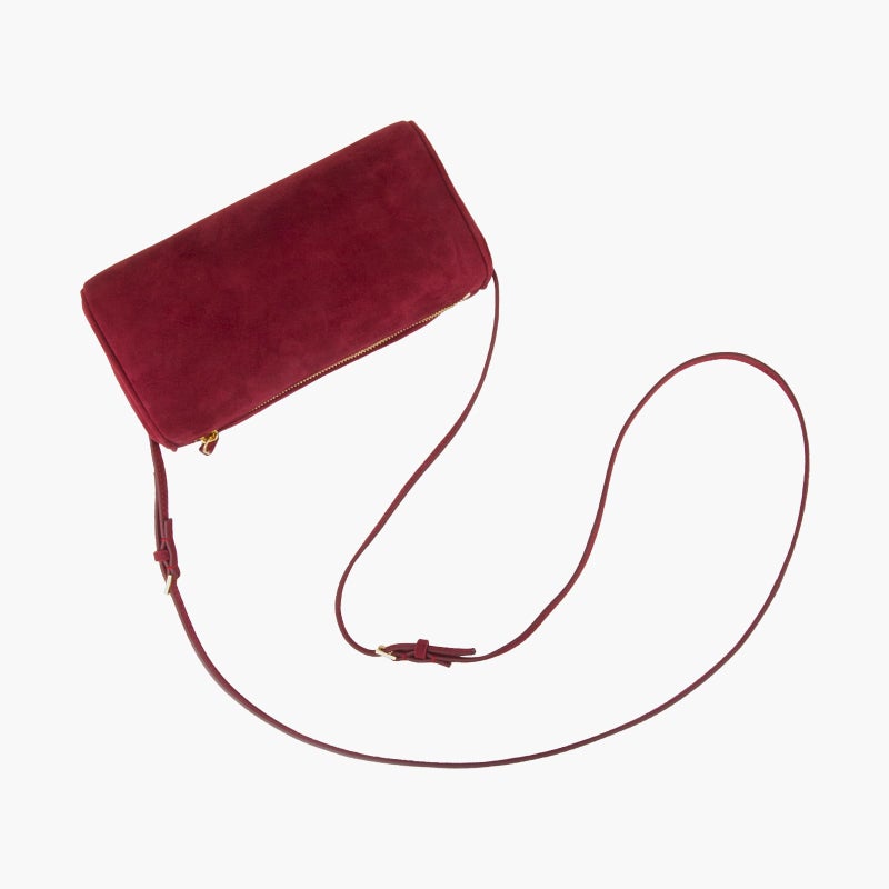 DONNAIN Premium Suede Leather Crossbody Purses for Women, Small Shoulder Bag with Adjustable Strap and Crossbody Hobo Bag (Red) - Image 3