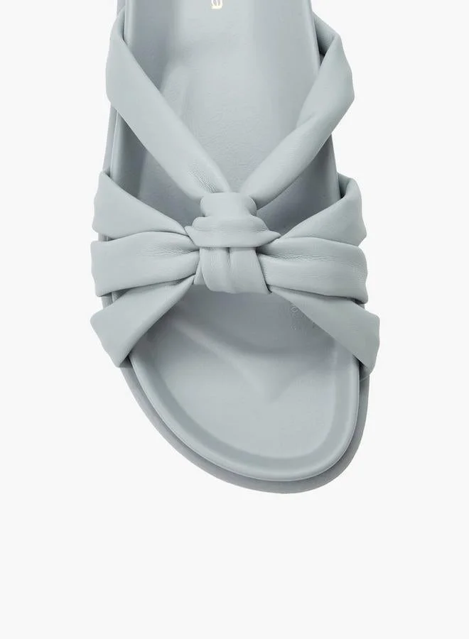 Paprika BLUE Women Knot Detail Slide Sandals for Women | Best Price UAE