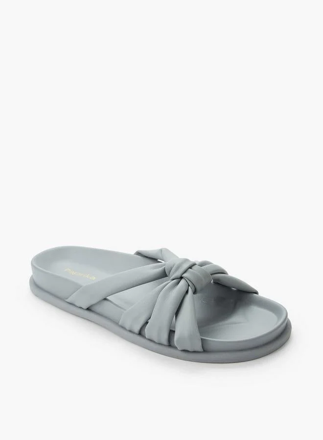 بابريكا Women Knot Detail Slide Sandals