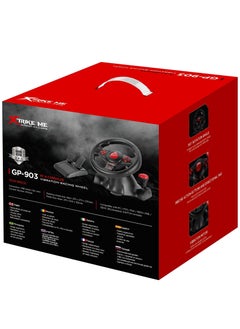XTRIKE ME Wired Racing Steering Wheel with Shifter for PS4/ PS3/ XBOX One/XBOX 360/Switch/Android/PC  - Image 2