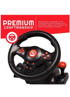 XTRIKE ME Wired Racing Steering Wheel with Shifter for PS4/ PS3/ XBOX One/XBOX 360/Switch/Android/PC  - Image 5