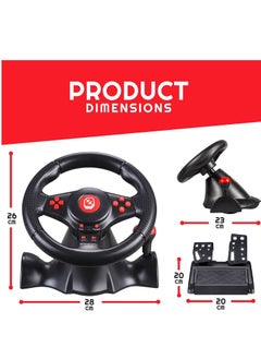 XTRIKE ME Wired Racing Steering Wheel with Shifter for PS4/ PS3/ XBOX One/XBOX 360/Switch/Android/PC  - Image 3