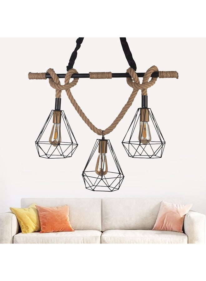 El Rawda Lighting Ritmo Ceiling Lamp | modern decorative LED E27 pendant light ceiling lamp hanging | suitable for any room | Color: Beige | Size: 95x75x95 cm - Image 1