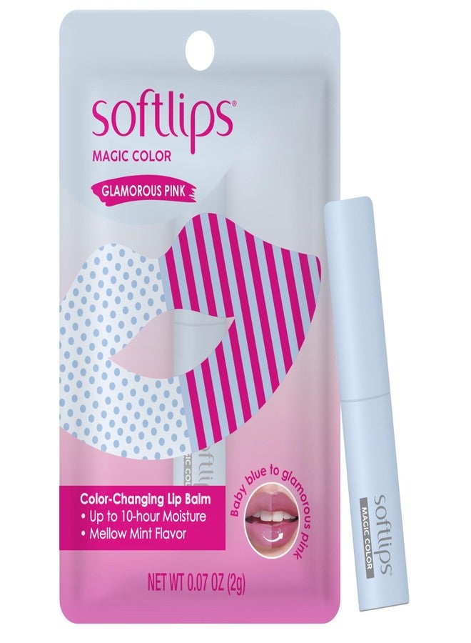 Softlips Magic Color Lip Balm, Glamorous Pink, Color-Changing Lip Care, Hydrating, 10-Hour Moisture for All-Day Softness, Mellow Mint Flavor, 1 Tube - Image 1