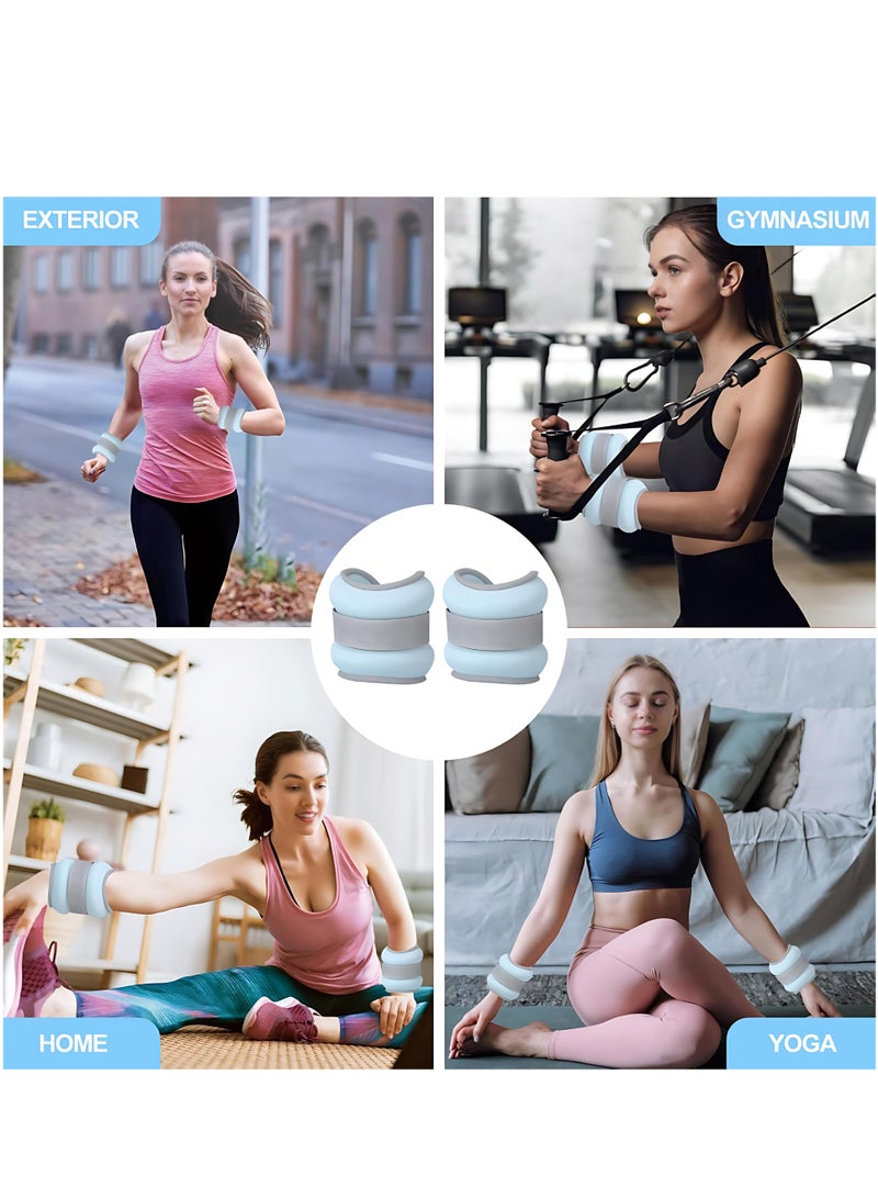 المي هومي أوزان رملية قابلة للتعديل للكاحل واليد – وزن 0.5 كجم لكل قطعة (زوج واحد)، أثقال رمليه ناعمة للنساء للتنحيف، اوزان لليدين والقدمين، اثقال اليد والكاحل، اثقال رجل، كيس رمل للتمارين المنزلية واليوغا والمشي - Image 4