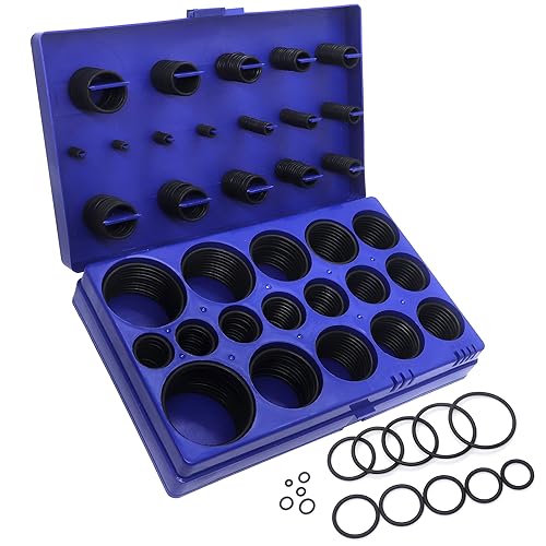 BUSY-CORNER 407 Pieces SAE Universal O-Ring Kit, Set of 32 USA Standard Sizes, Buna-N 70A, Rubber Seals O Rings, for Faucet, Professional Plumbing, Automotive | BUSY-CORNER - Image 1