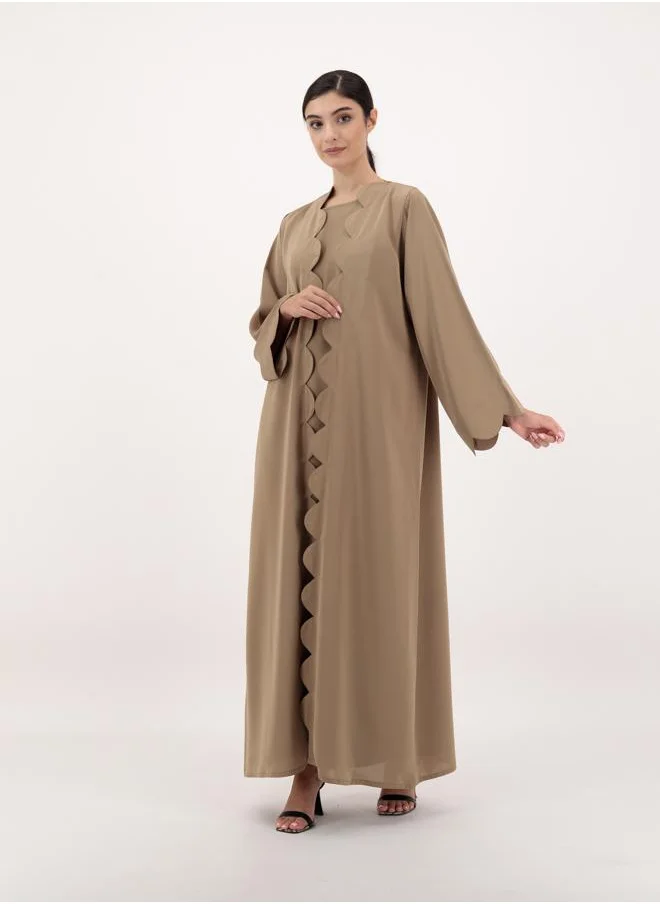 Meem by Mariyah Front open abaya with inner