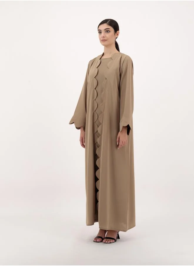 Meem by Mariyah Front open abaya with inner
