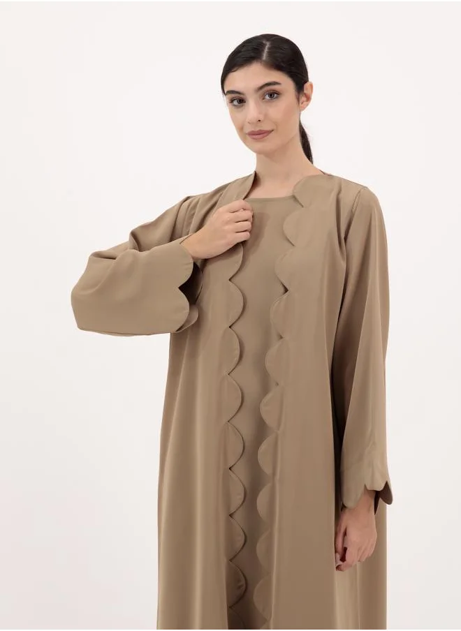 Meem by Mariyah Front open abaya with inner