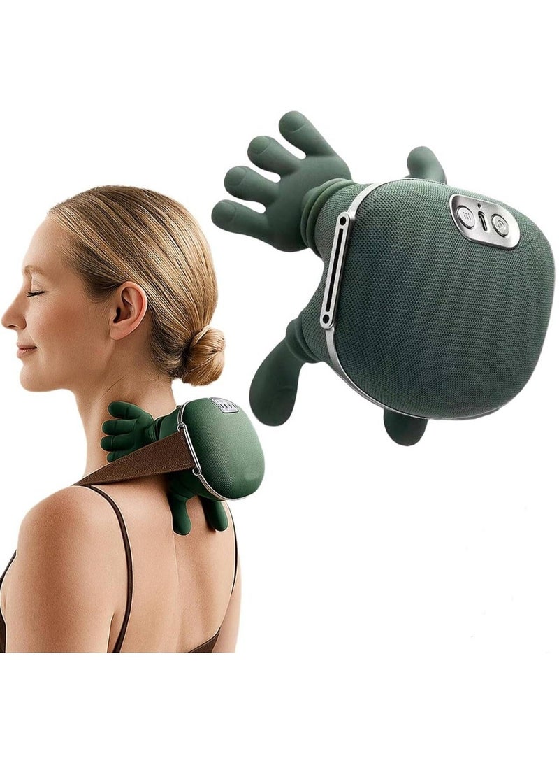 Highdas Electric Shiatsu Massage Cushion Pillow with Heat Deep Kneading Neck Back Massager, Portable Fabric Shell Design for Home, Office & Car - Image 1