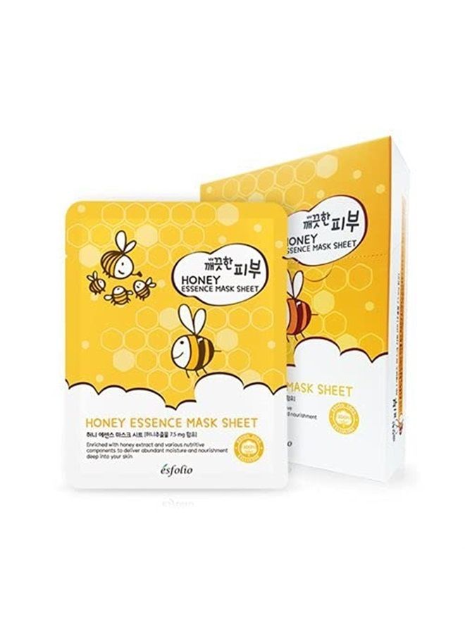 Esfolio Pure Skin Essence Mask Sheet Anti-Aging Rejuvenation Hydration Honey (Pack of 10)… - Image 1