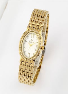 Gold bracelet with white dial