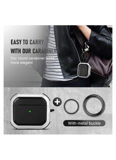 ELTRAZONE AirPods 3 Case Cover with Keychain Upgraded Armor Shockproof Hard-Shell Protective TPU Compatible for Apple Airpods 3rd Generation Case for Women Men Girls Boys (Front LED Visible)  - Image 4