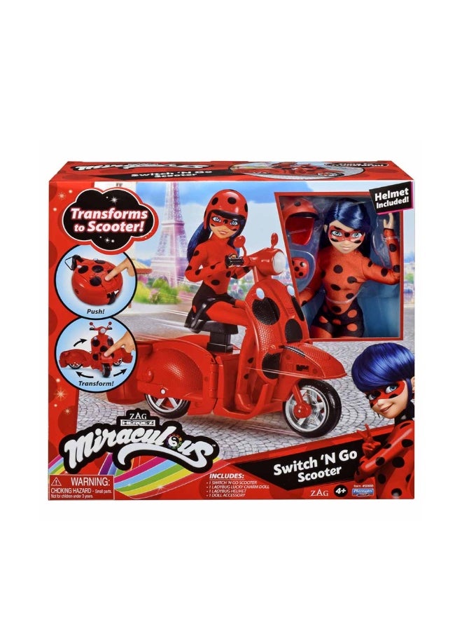Playmates Miraculous Ladybug Switch N Go Scooter with Doll Playset 
