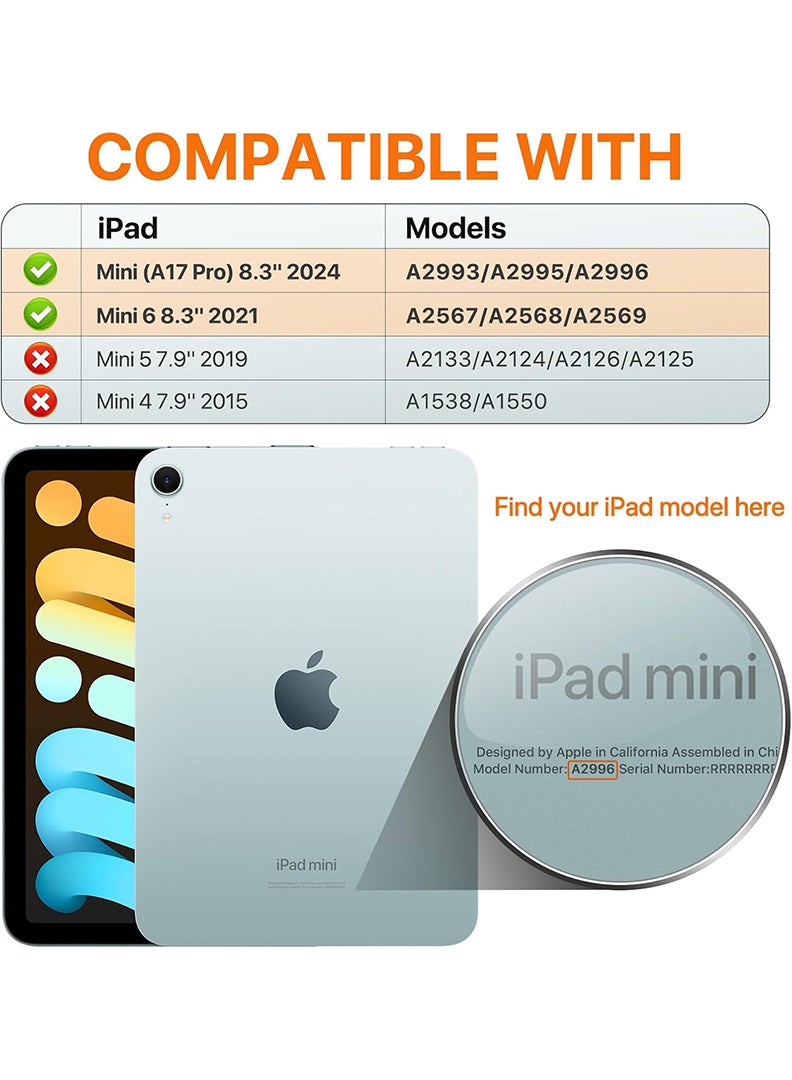 Theodor Clear Case For Apple iPad mini (A17 Pro, 2024, 7th Gen) / mini 6 (2021 6th Gen), Shock-Absorption TPU Cover with Reinforced Corners, Soft Flexible & Crystal Clear Protective Bumper Case - Image 2