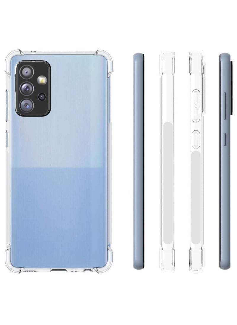 Raxoom Samsung Galaxy A72 Case Cover Protective Shock Absorption Bumper soft Transparent Case (Clear) - Image 4