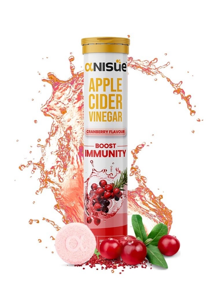 Anisue ANISUE APPLE CIDER VINIGER - CRANBERRY FLAVOUR EFFER TAB 20S 