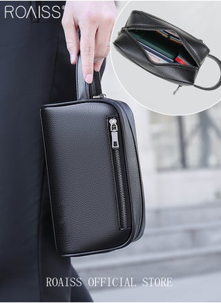 Men's Business Cowhide Leather Clutch Bag Hand Carry Large Wallet Multiple Compartments Handbag Card Holder Multi Function Large Capacity Wallet with Wristband - pzsku/ZB70B7CA2C1F7A492EA5DZ/45/_/1729355094/c8d7eecd-0d6c-4229-bbcc-35ab4050e962