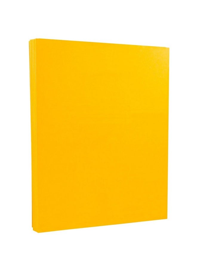 JAM Paper Vellum Bristol 67Lb Cardstock - 8.5 X 11 Coverstock - 147 Gsm - Goldenrod - 50 Sheets/Pack  - Image 1