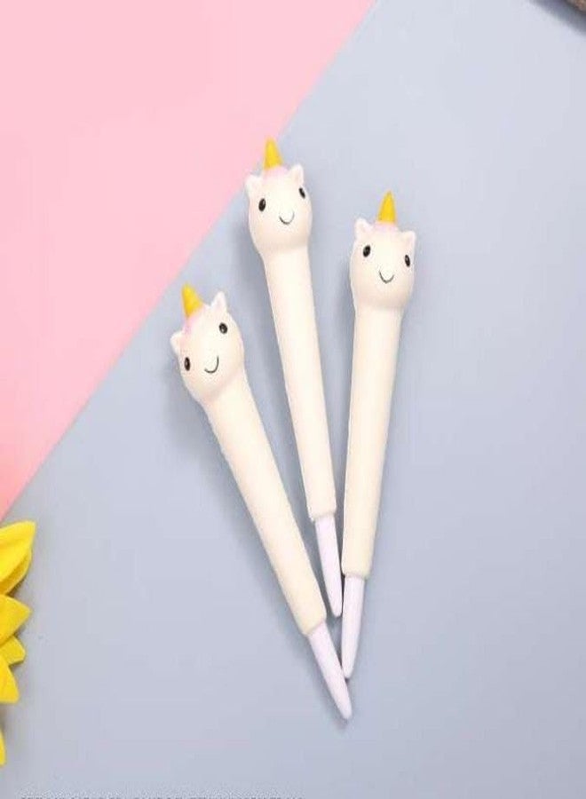 Radhya Accessories Squishy Foam Unicorn Pens Kawaii Stationery Stress Buster Pens Cute Cartoon Pen for Boys Unicorn pen for Girls Gel pen for kids (Pack of 2) - Image 2
