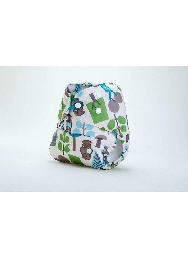 Bumberry Cloth Diaper Cover With 2 Wet Free Inserts Perfect For Babies Between 636 Months 7 To 15 Kgs Trees (Adjustable Washable & Reusable Snap Fit Diaper Cover With 2 Soakers)  - Image 3