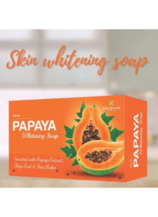 MORVIN INDIA - Skin Whitening With Natural Ingredients Papaya Soap (75 G X 3 Pieces) - Image 1
