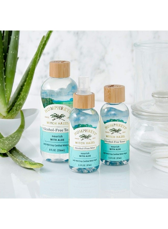 Humphreys Nourish Witch Hazel + Aloe Alcohol-Free Toner, Clear, 8 Oz ( Pack of 1)  - Image 4