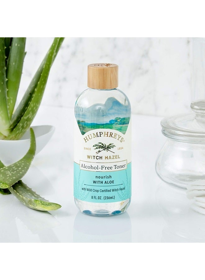 Humphreys Nourish Witch Hazel + Aloe Alcohol-Free Toner, Clear, 8 Oz ( Pack of 1)  - Image 3