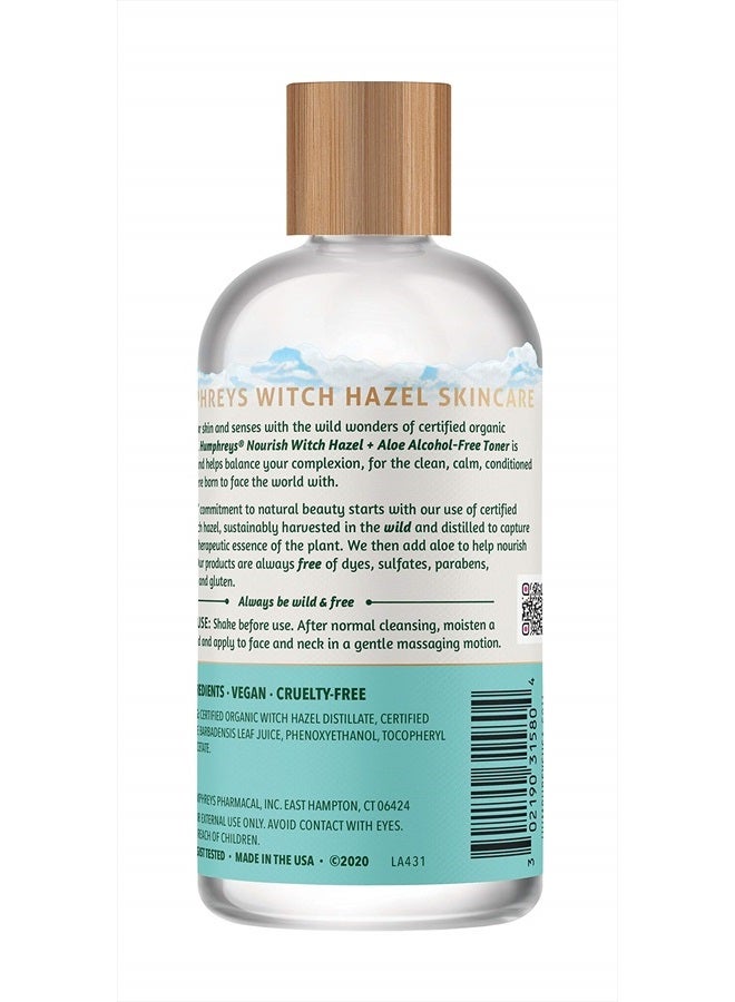 Humphreys Nourish Witch Hazel + Aloe Alcohol-Free Toner, Clear, 8 Oz ( Pack of 1)  - Image 2