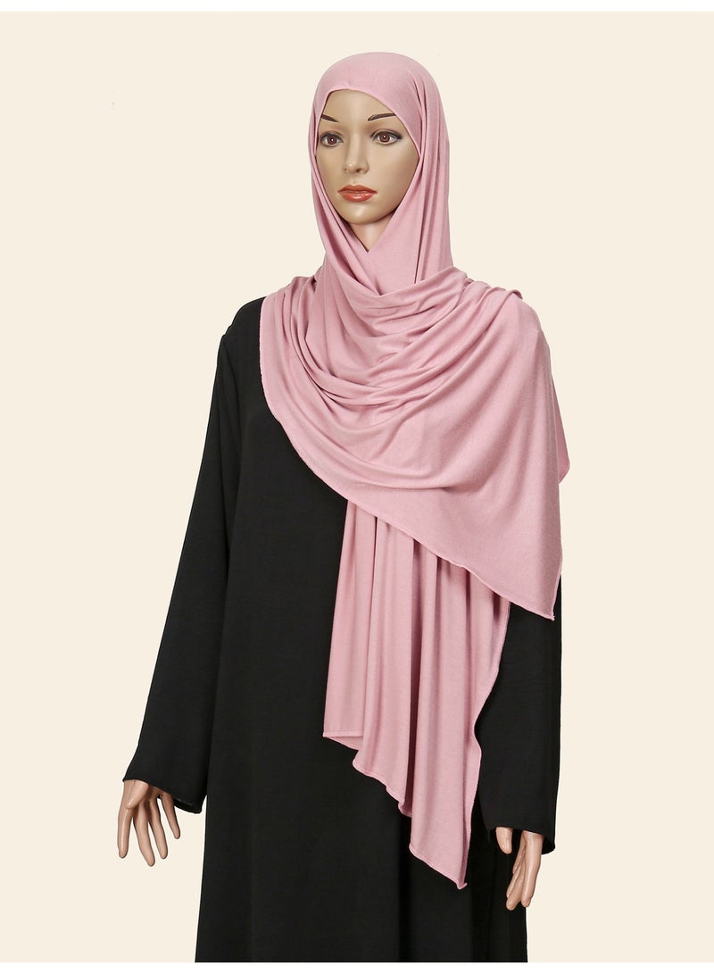 Solid Color Instant Hijab Woman Jersey Cotton Scarf Wrap Shawls Abaya Half-body Cover Hijab Lightweight Headscarf  - Image 4