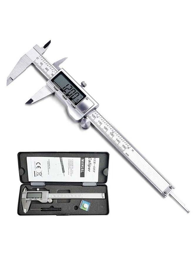 L&E Digital Caliper, Caliper Measuring Tool with Stainless Steel, Electronic Micrometer Caliper with Large LCD Screen, Auto-Off Feature, Inch and Millimeter Conversion (6 Inch/150 mm)  - Image 1