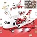 Dwi Dowellin Airplane Toy with Fire Truck Cars and Play MatPlane with Lights and Sounds for 3  Years Old Boys and Girls - Image 4