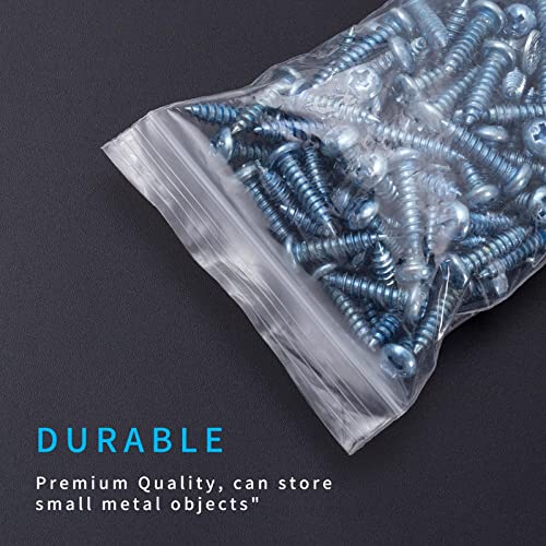 WOW DING 400PCS Small Plastic Bags, 4 Assorted Sizes, Small Baggies, Clear Jewelry Bags Resealable, Reclosable Poly Bag for Pill, Beads, Storage - Image 3