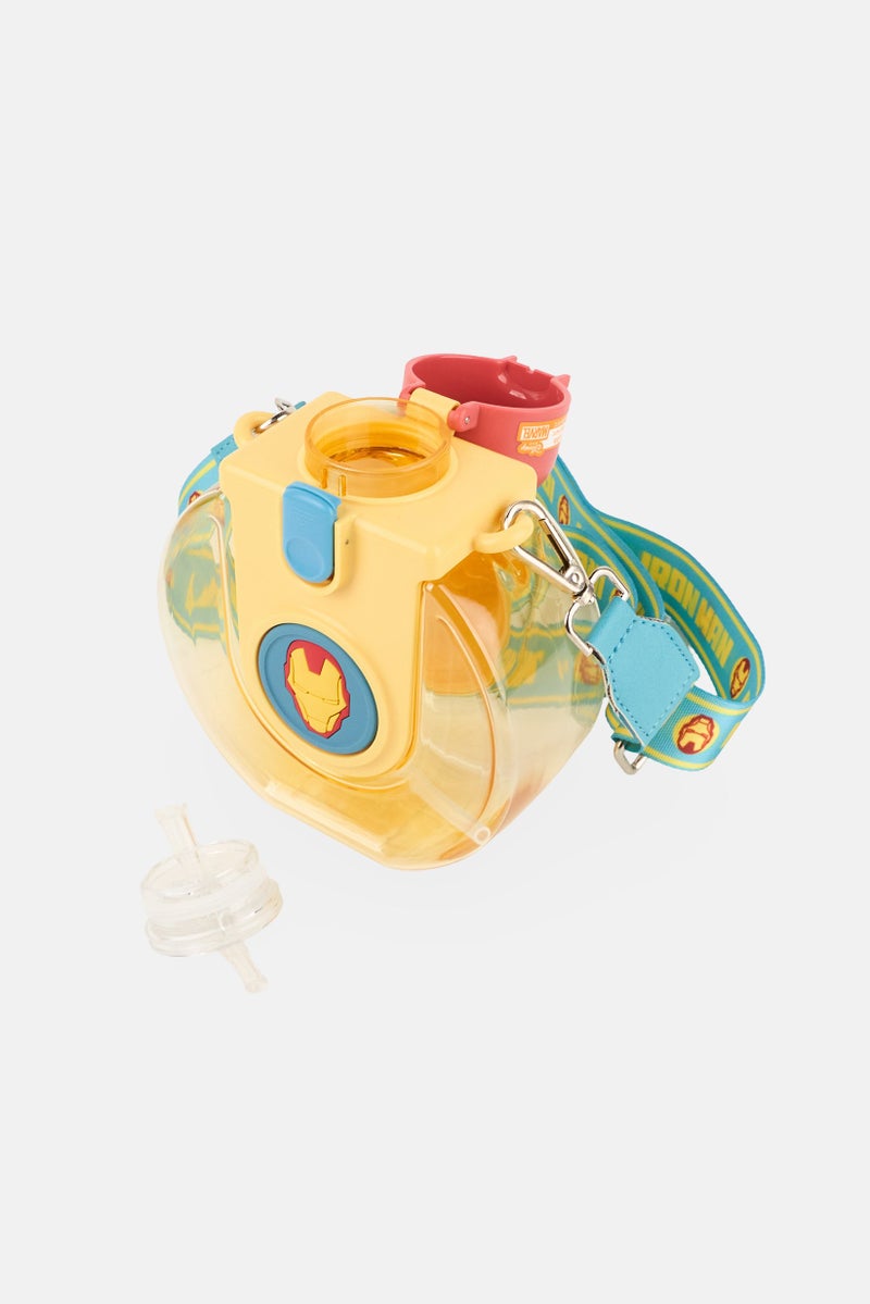 MARVEL Iron Man Series Strap  Water Bottle 780 ml, Yellow - Image 4