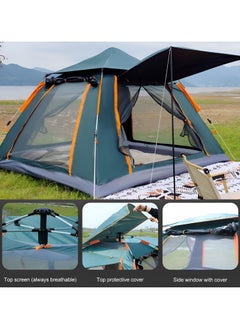 Generic 4/6 Person Camping Tent Automatic Instant Pop-Up Tent Lightweight Portable Tent Outdoor Camping Waterproof Windproof Camping Tent And Mesh Windows 2 Doors With Carry Bag  - Image 3