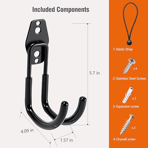 Nexoroot EV Charger Holder Wall Mount | Heavy-Duty J-Hook for Cable Retractor, Durable Steel Hook for Indoor/Outdoor Use, Electric Vehicle Cord Organizer Accessory - Image 3