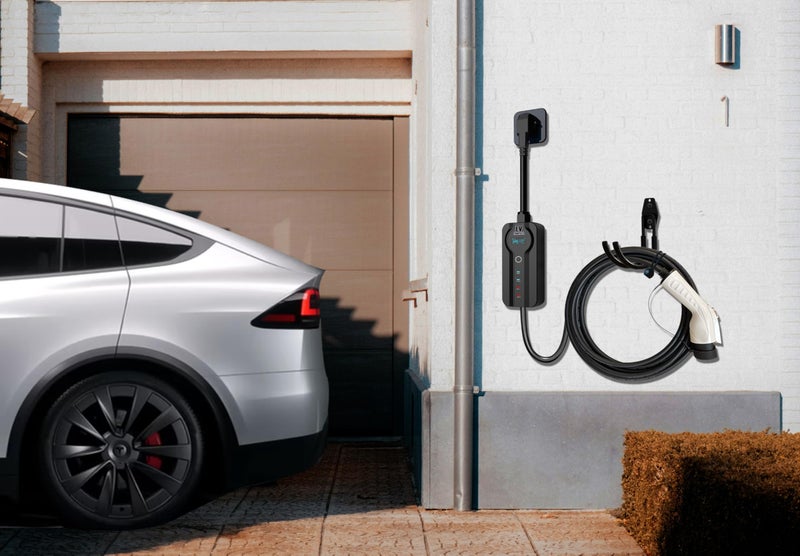 Nexoroot EV Charger Holder Wall Mount | Heavy-Duty J-Hook for Cable Retractor, Durable Steel Hook for Indoor/Outdoor Use, Electric Vehicle Cord Organizer Accessory - Image 4
