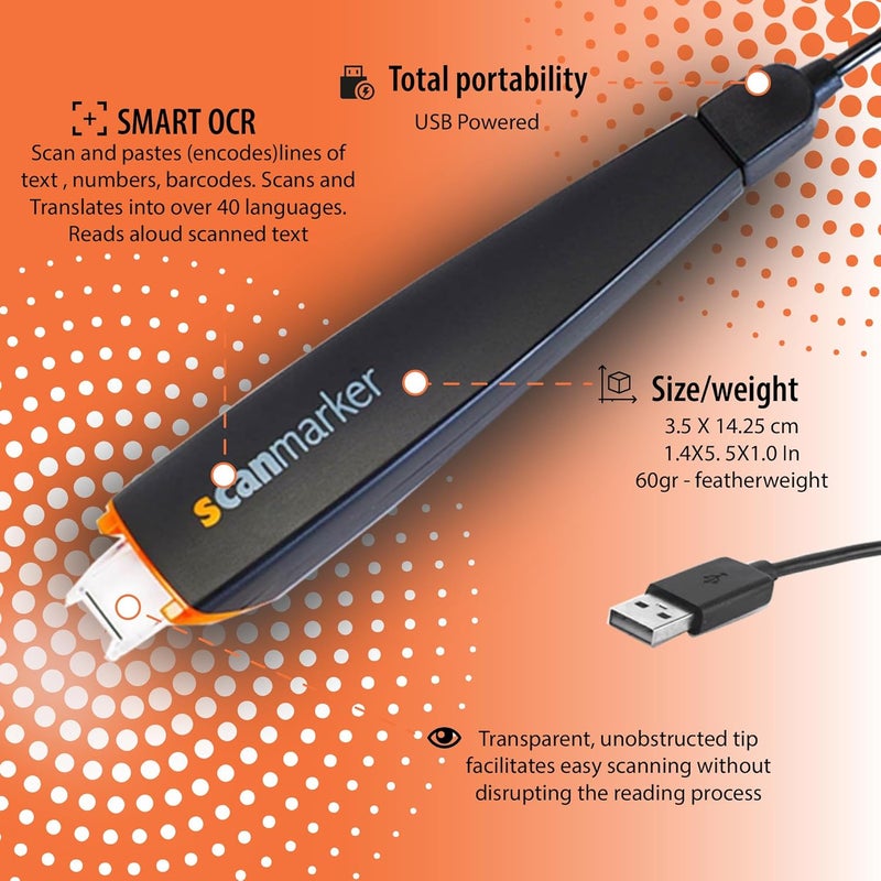 Scanmarker هايلايتر رقمي - قلم ماسح ضوئي وقارئ - إصدار USB (ماك ووين) - Image 2