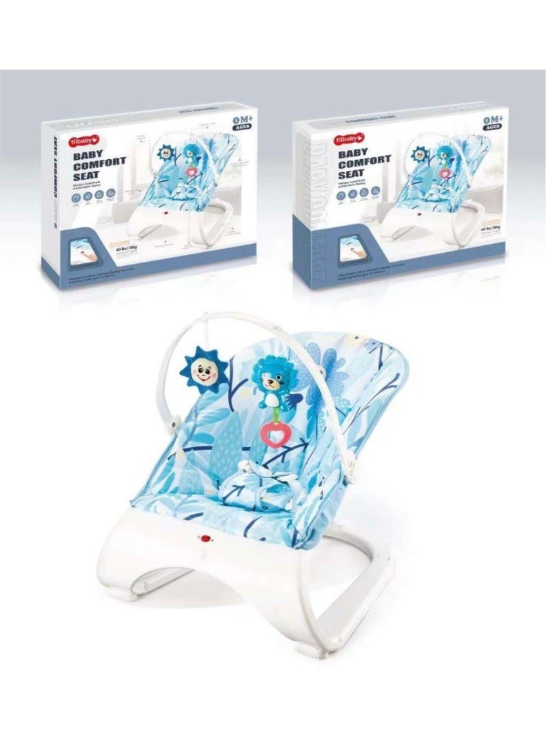 Tiibaby 68158 Baby Rocking Chair with Vibrating Seat, Toy Bar, 3-Point Safety Harness - Image 2