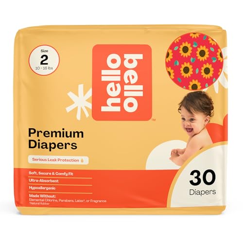 Hello Bello Diapers Size 2 1016 lbs Flower Child 30 Count of Premium Disposable Baby Diapers Hypoallergenic with Soft ClothLike Feel - Image 1