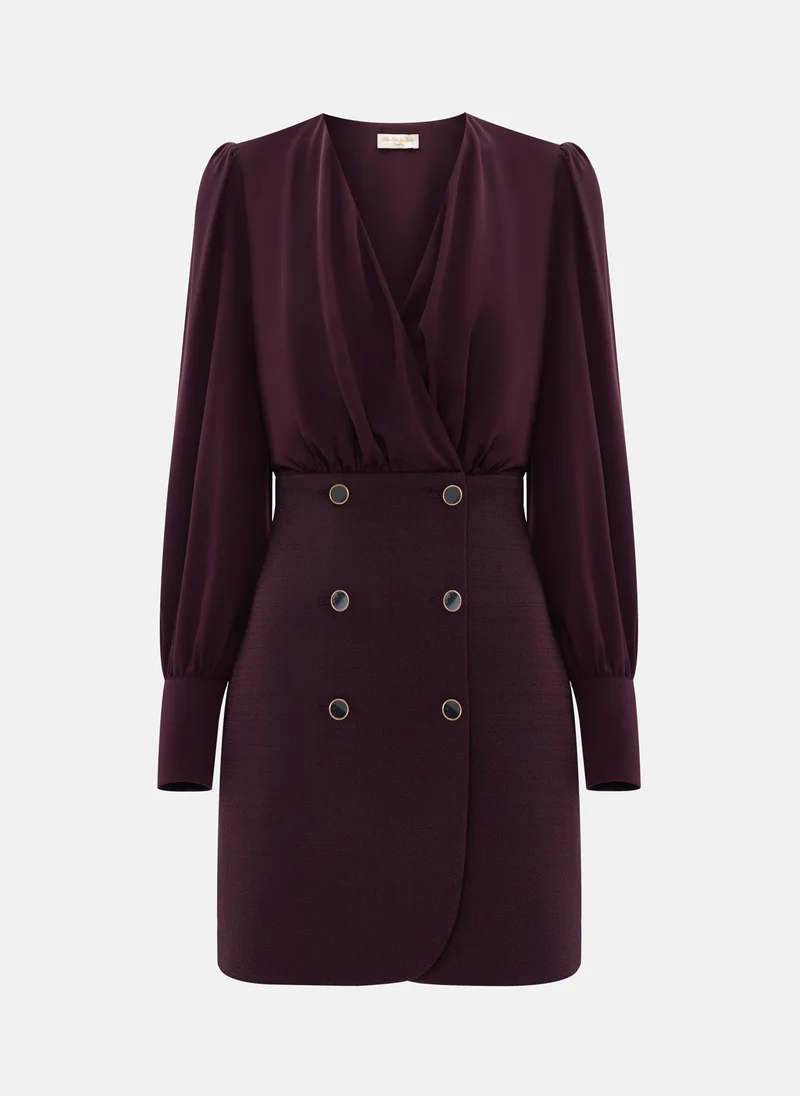 Lichi Mini combo dress with wrap bodice