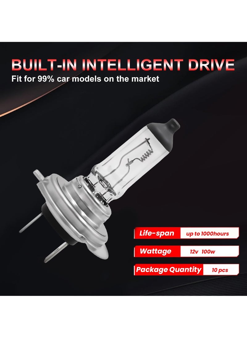 Loquat FEEMA H7 Halogen Headlight Bulbs 12V 55W Ultra Bright 5000K Filament Light Source with 1200lm Brightness and 1000hrs Lifespan 10PCS BL10768 - Image 2