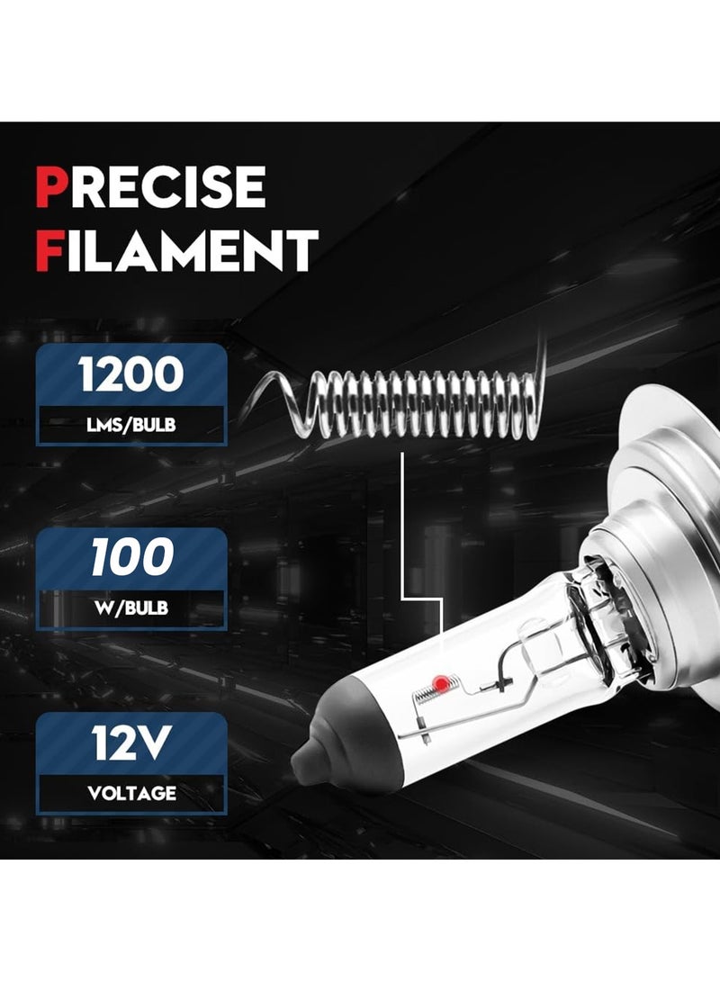 Loquat FEEMA H7 Halogen Headlight Bulbs 12V 55W Ultra Bright 5000K Filament Light Source with 1200lm Brightness and 1000hrs Lifespan 10PCS BL10768 - Image 4