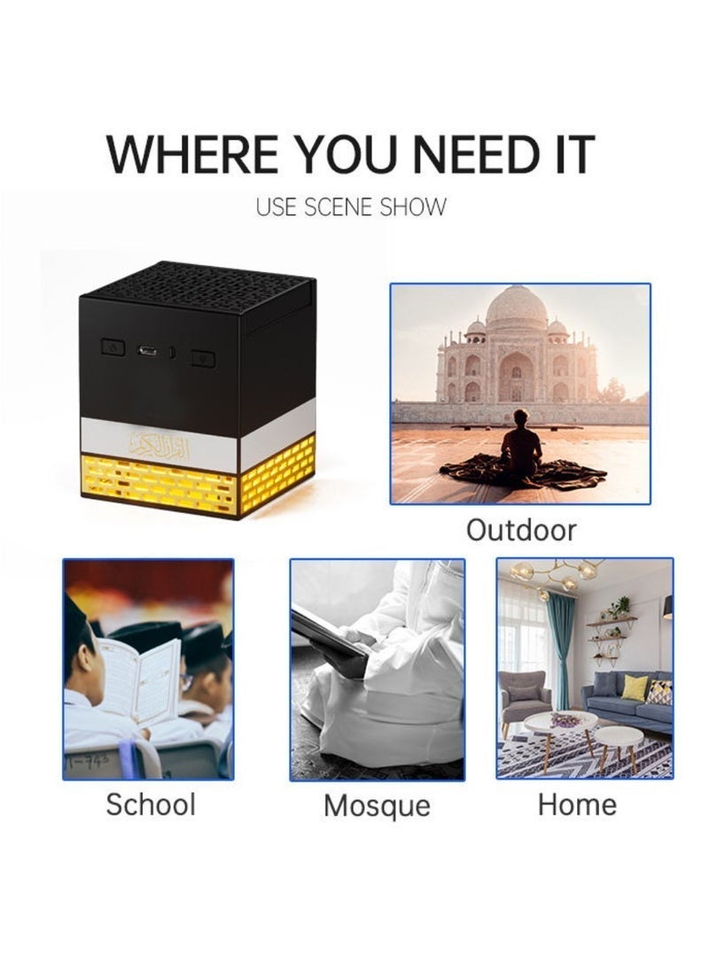 Gravity Quran Speaker With Bakhoor Burner Bluetooth Speaker With App And Remote Control Quran Speaker With Multi LED Lights Options 15 Languages 18 Reciters Kaaba Speaker SQ-718 8GB Storage - Image 5
