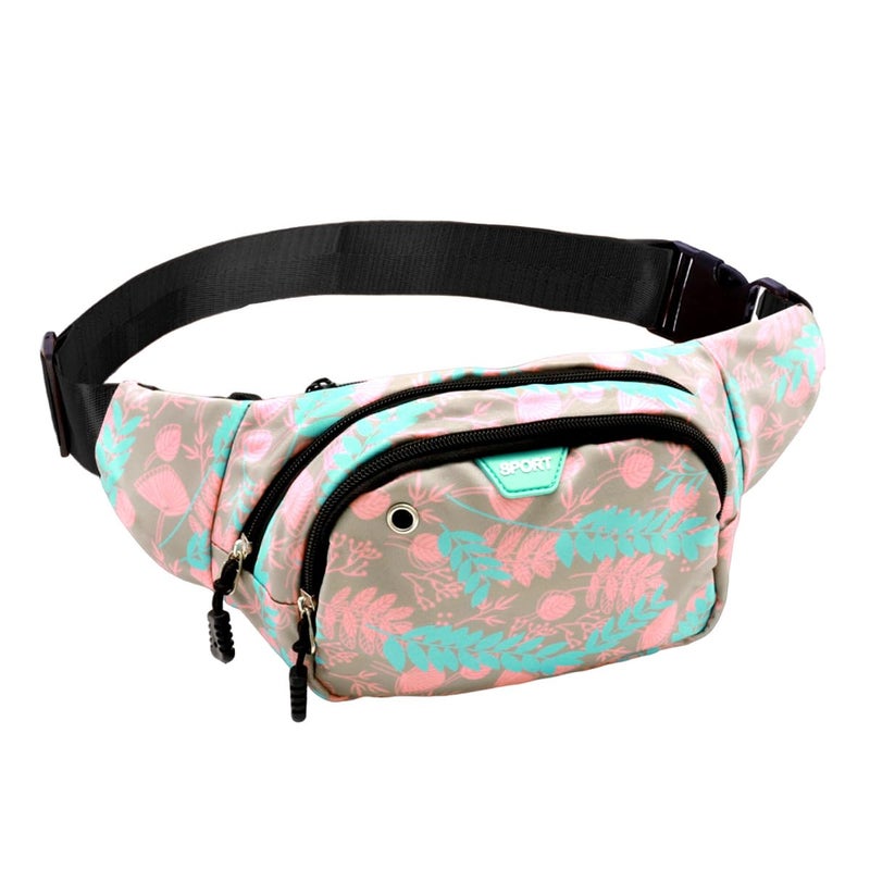 HANNEA® Fanny Pack for Women, Stylish Color Print Fanny Crossbody Waist Bag, Oxford Cloth Casual Chest Pack, Multi Layer Lightweight Travel Running Waist Bag for Travel, Running, Hiking - Image 1