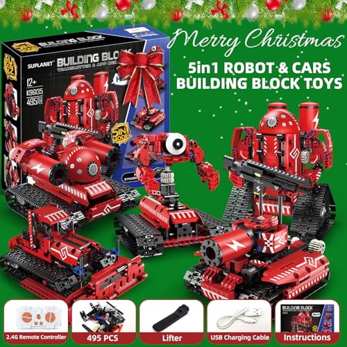 Suplanet STEM Robot Toys for Kids Ages 814 5in1 Remote Control and APP Programmable Robot Toys  495 Pcs DIY Building Science Educational Kit Building Block Birthday Present for Teen Boys Girls - Image 5