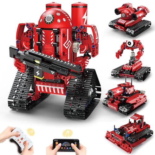 Suplanet STEM Robot Toys for Kids Ages 814 5in1 Remote Control and APP Programmable Robot Toys  495 Pcs DIY Building Science Educational Kit Building Block Birthday Present for Teen Boys Girls - Image 1