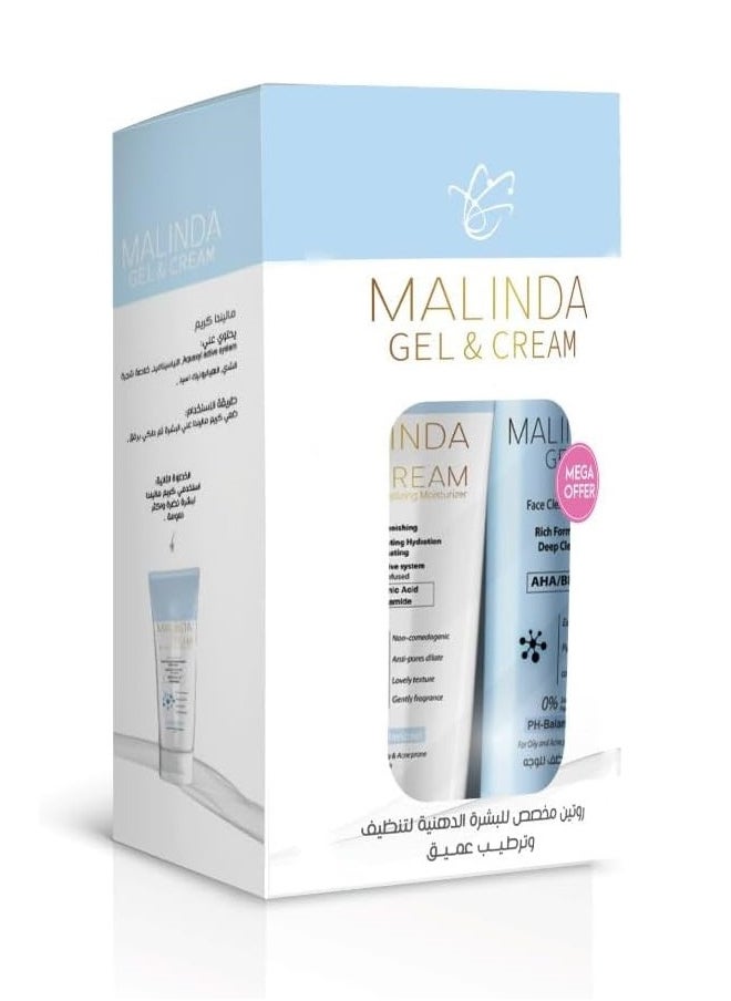 bluebell Melinda Skin Routine ( Malinda Gel Cleaner + Melinda Cream Moisturizer )  - Image 1