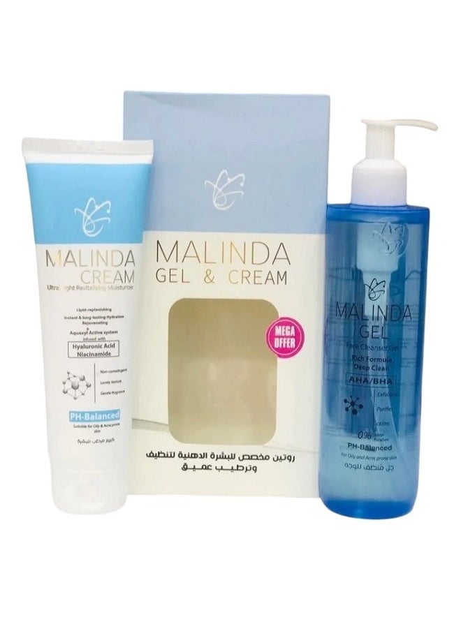 bluebell Melinda Skin Routine ( Malinda Gel Cleaner + Melinda Cream Moisturizer )  - Image 2