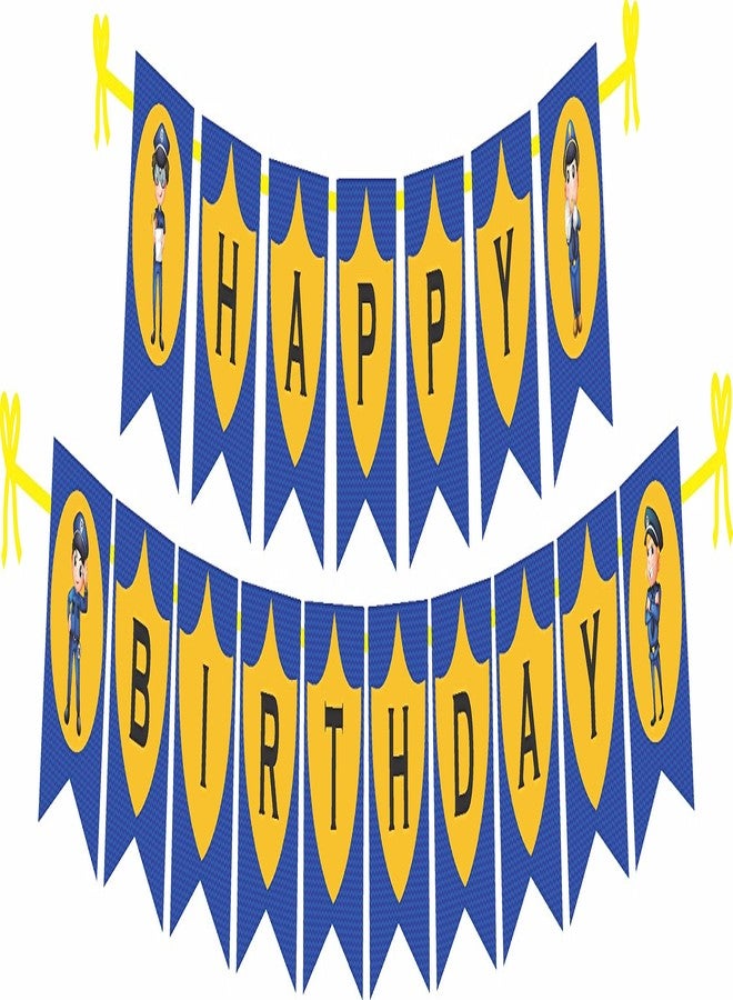 Untumble Police Theme Birthday Foil Kit | Police Theme Birthday Party Decorations With Banner, Posters, Foil Curtain, & Balloons | Pack of 108 - Image 5